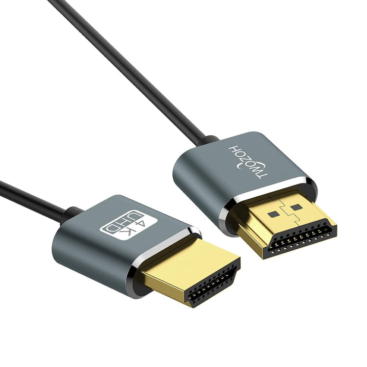 Twozoh Flexibles und Schlankes HDMI Kabel 10M 2 Stück, Ultradünnes HDMI Kabel unterstützt High Speed