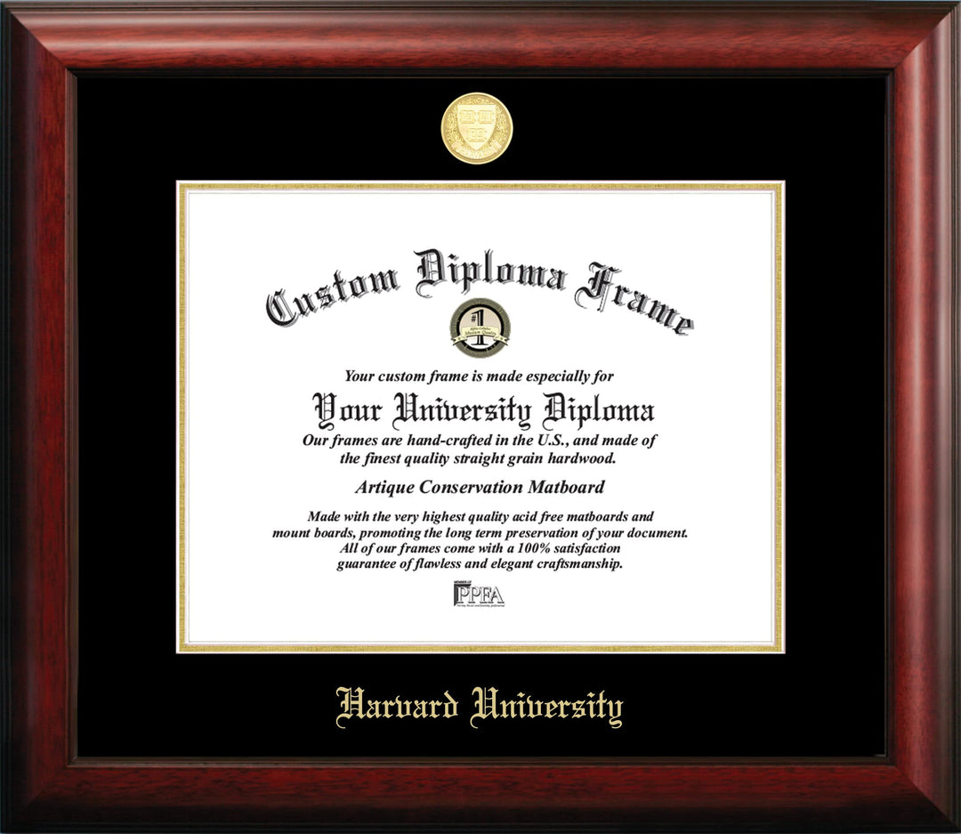 Campus Images MA992GED Harvard University Bilderrahmen, geprägt, Diploma, 28 x 35 cm, goldfarben, Go