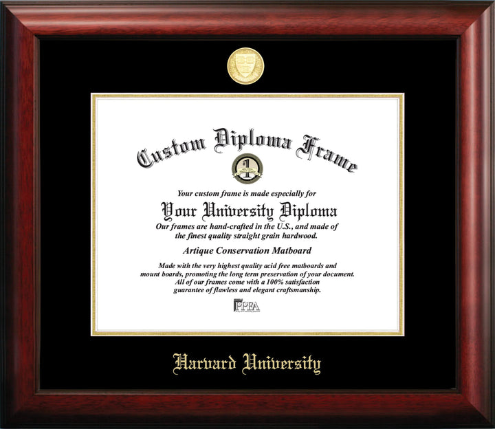 Campus Images MA992GED Harvard University Bilderrahmen, geprägt, Diploma, 28 x 35 cm, goldfarben, Go