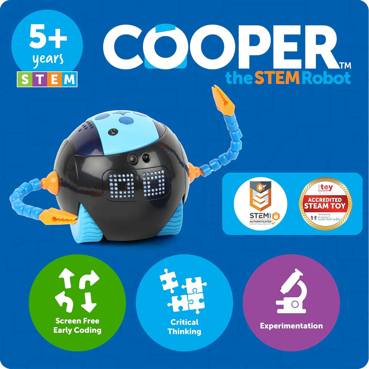 Learning Resources Cooper Der STEM-Roboter Einzeln LER3119, Ab 5 Jahren, Programmieren Lernen Ohne B