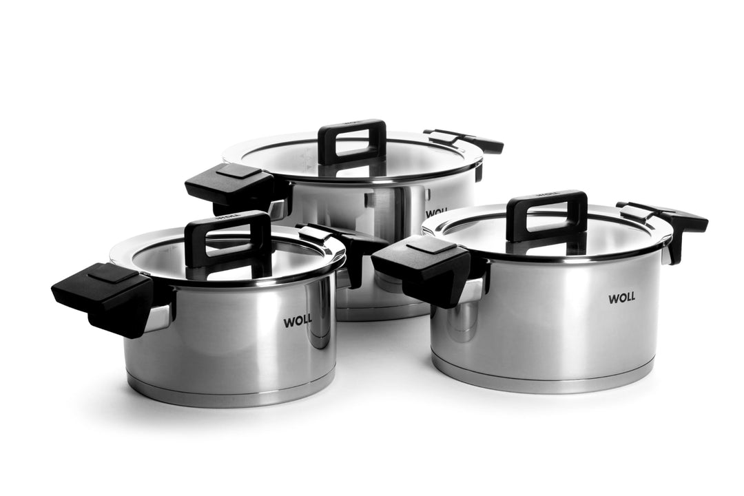 Woll Concept 6tlg., Topf-Set, Induktiv - Geeignet für alle Herdarten, Edelstahl, backofenfest bis zu