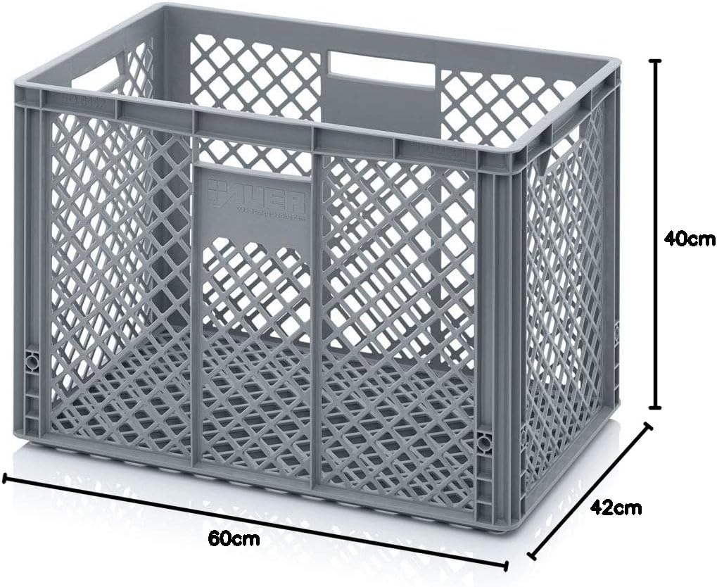 Auer Packaging Eurobehälter 60 x 40 x 42 durchbrochen, Bäckerkiste Gemüsekiste grosse Plastikbox Eur