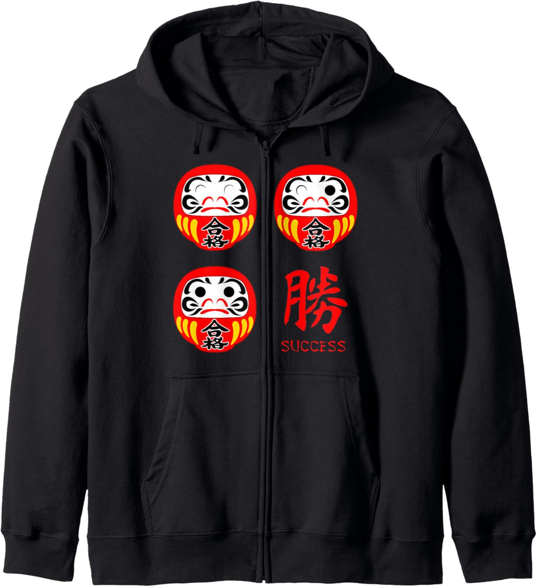 Daruma-Puppe, Glücksbringer, japanischer Erfolg, Geschenk Kapuzenjacke