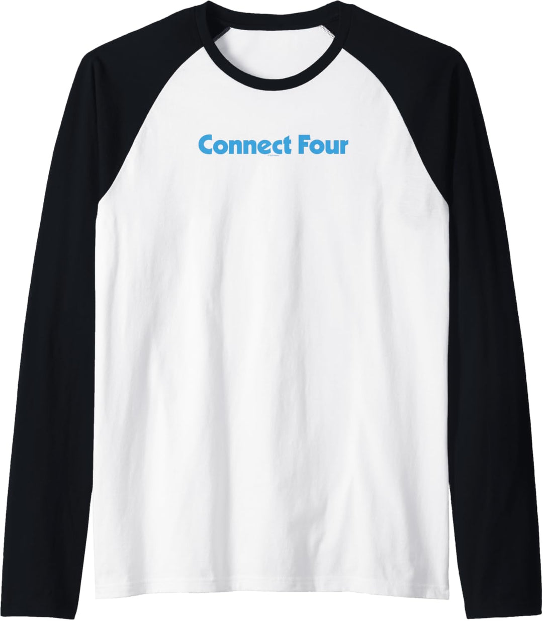 Connect Four Classic Blue Font Logo Raglan