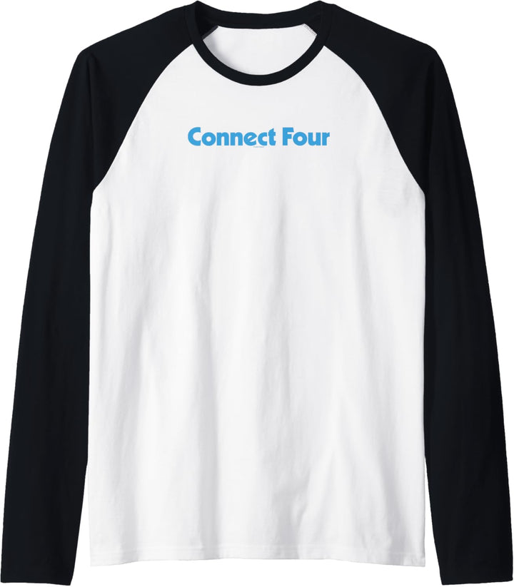 Connect Four Classic Blue Font Logo Raglan