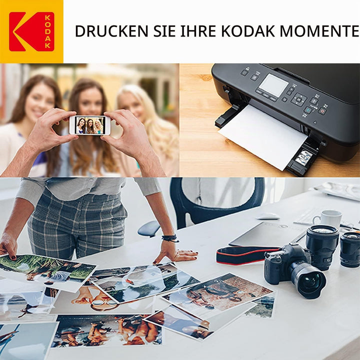 KODAK Premium Inkjet 200gsm A4 Hochglänzend Fotopapier DIN, 210MM*297MM,200 g/m², 50 Blatt, Fotokart