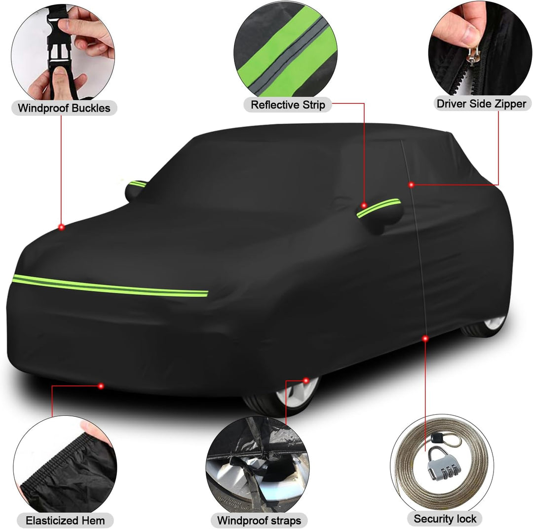 Autoabdeckung Wasserdicht Ersatz für Opel Kadett A/B/C/D/E 1962-1995, Abdeckplane Autogarage mit Tür