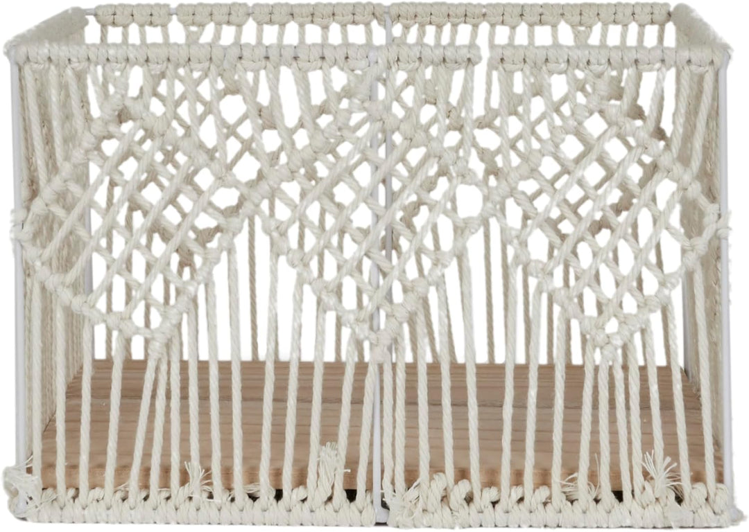 HOME DECO FACTORY, RG0022, X3 Boho Nesting Rectangular Basket - Practical and Elegant Decorative Sto