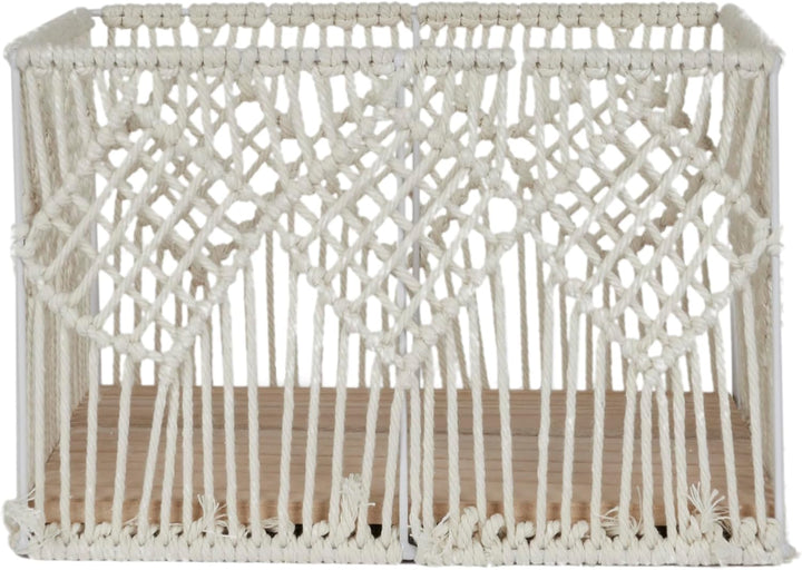 HOME DECO FACTORY, RG0022, X3 Boho Nesting Rectangular Basket - Practical and Elegant Decorative Sto