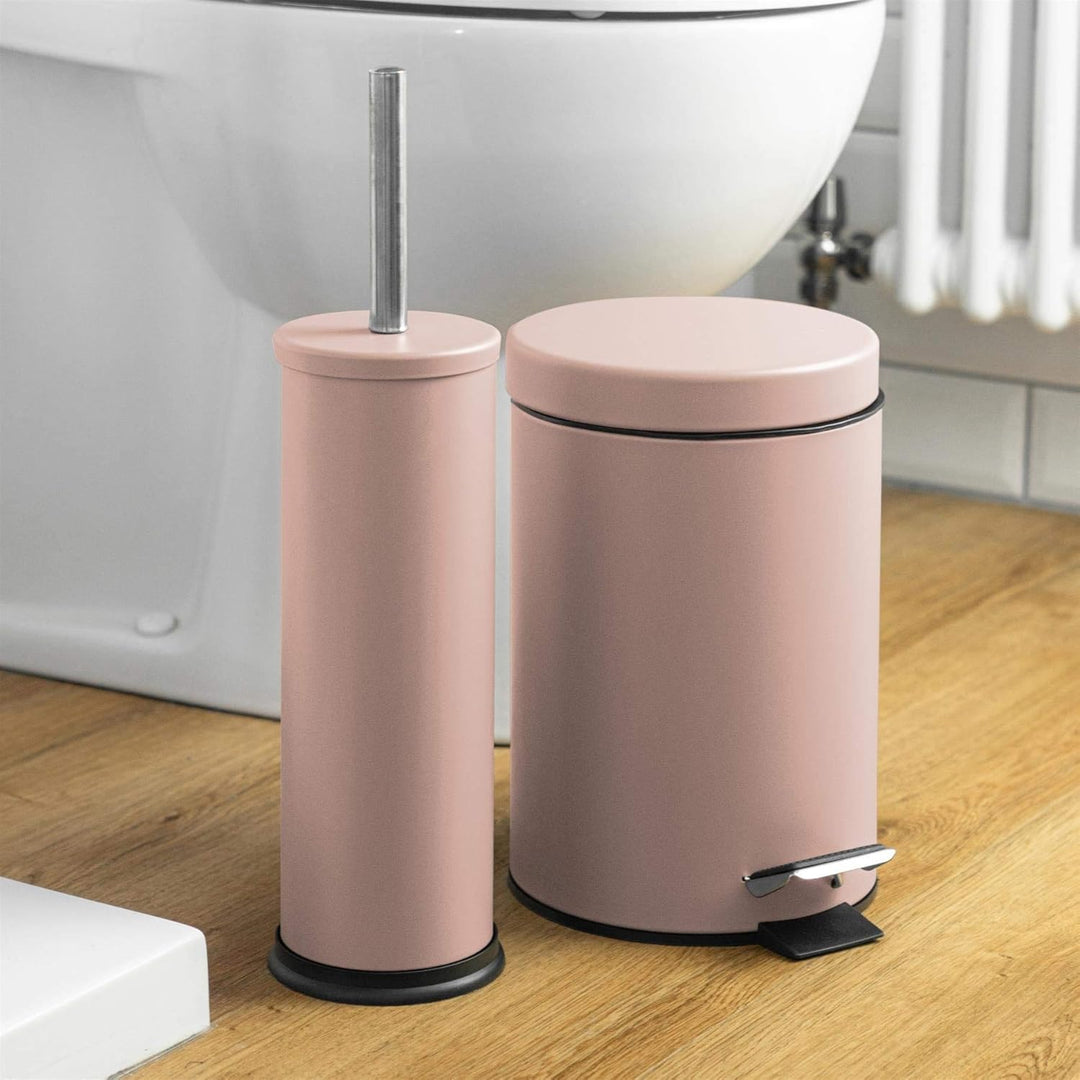 Harbour Housewares Runde Badezimmerpedalbehälter - 3L - Matt Pink, Matt Pink