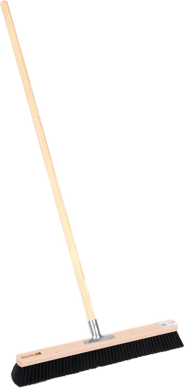 BawiTec Profi Saalbesen Grossraumbesen Kunsthaar-Borsten mit stabilem Stiel schwarz-weich (Breite 40