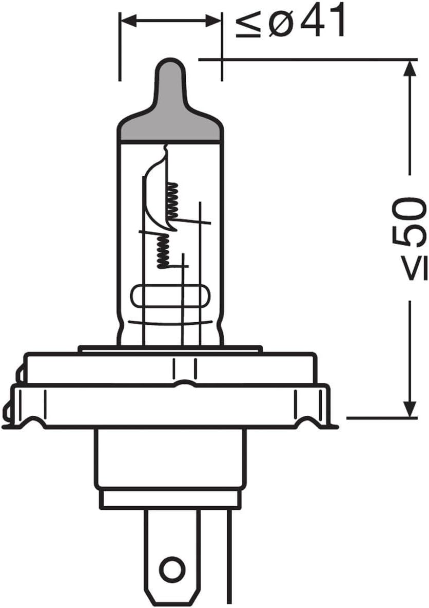 OSRAM R2 (Bilux) Glühlampe Fernscheinwerfer 45/40W 3200K Fernlicht Halogen Birne 64183-01B