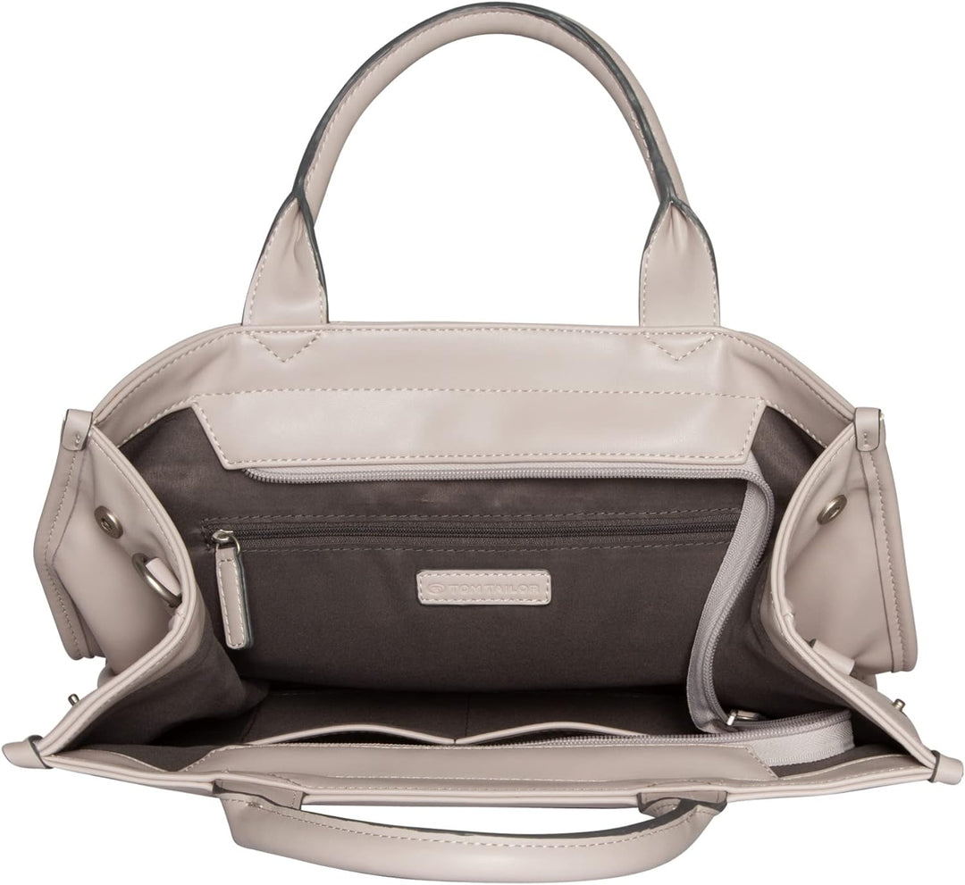 TOM TAILOR bags Teresa Damen Shopper Umhängetasche Reissverschluss Mittelgross Grau