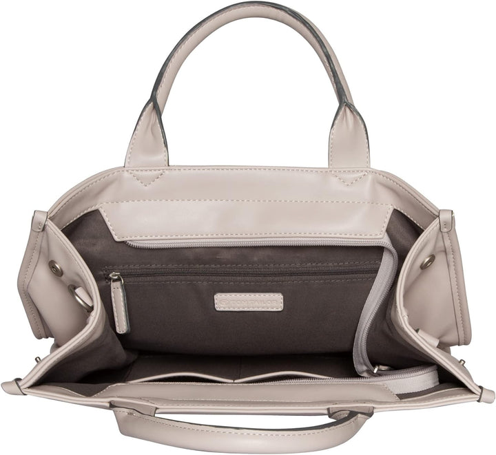 TOM TAILOR bags Teresa Damen Shopper Umhängetasche Reissverschluss Mittelgross Grau