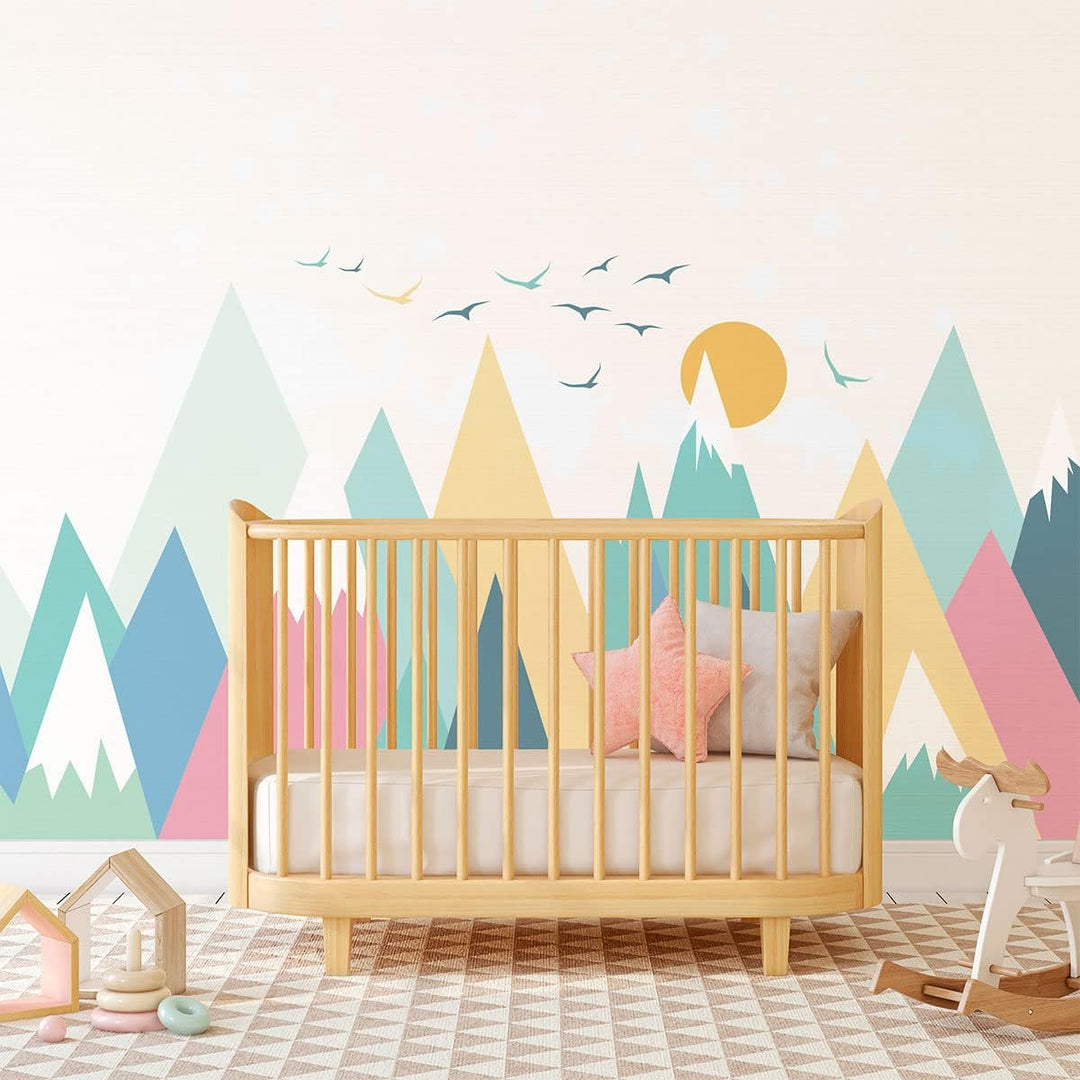 Wandsticker Kinder Deko Babyzimmer Wandsticker Kinder Wandsticker skandinavische Berge Colorika H40