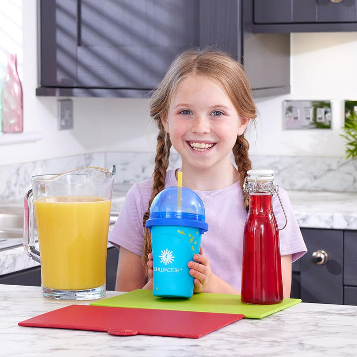 Chill Factor Color Shock Slushy Maker Totally Cool Blue - Wiederverwendbarer Hausgemachte Slushy Squ