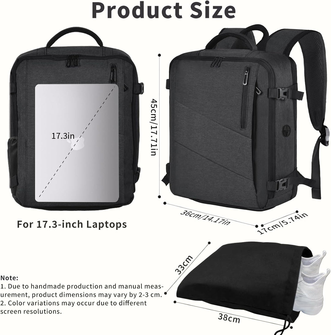 Leyrica Handgepäck Rucksack 45x36x20 für Easyjet, Reiserucksack Tasche Wasserdichter Flugzeug Reiset