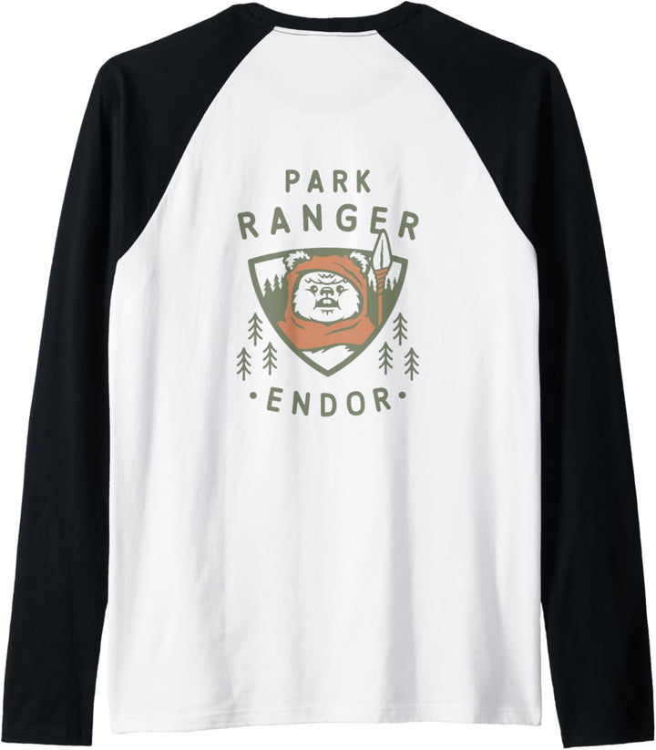 Star Wars Ewok Park Ranger Endor Forest Front & Back Raglan