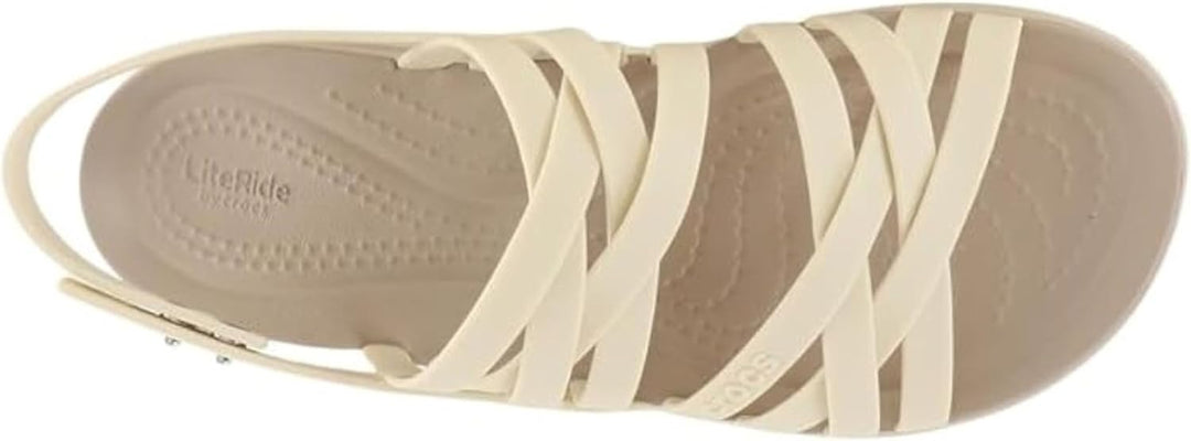 Crocs Damen Brooklyn Low Strappy Wedges Sandalen 39/40 EU Bone, 39/40 EU Bone