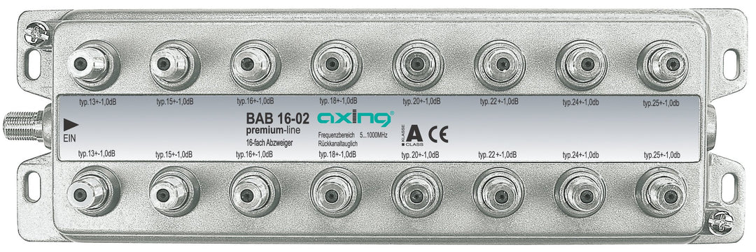 Axing BAB 16-02 16-Fach Abzweiger mit 13-25 dB Abzweigdämpfung (5-1006 MHz)