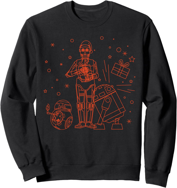 Star Wars Holiday C-3PO R2-D2 BB-8 Christmas Party Sweatshirt