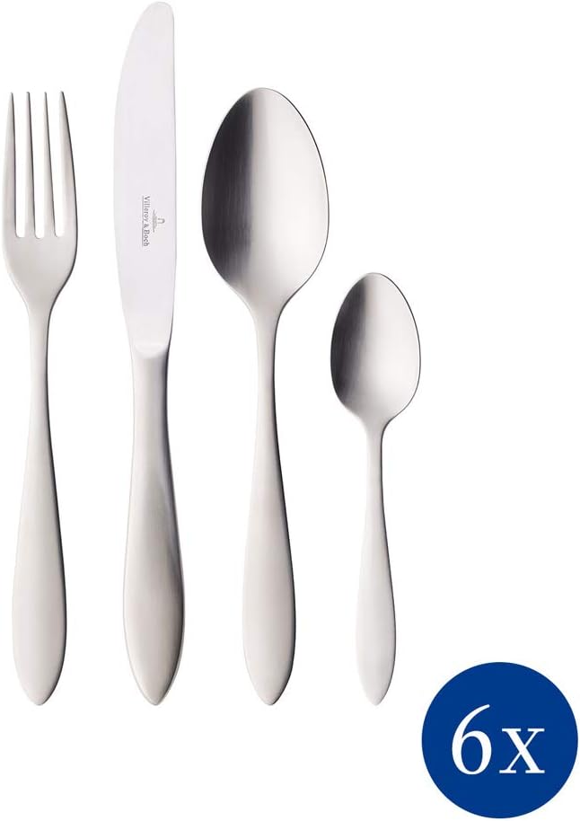 Villeroy und Boch Arthur Tafelbesteck für bis zu 6 Personen, 24-teilig, Edelstahl