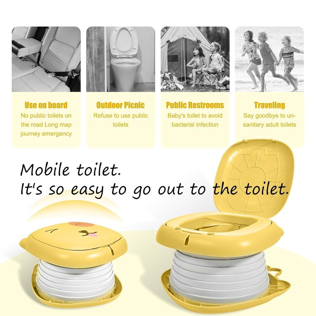 Toilettensitz Kinder, Klapptoilette Für Kinder, Tragbares Reise-Klapptöpfchen,AutoreiseCampin oder F