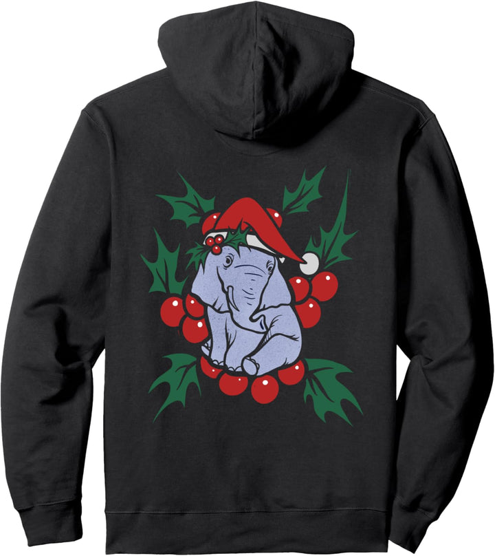 Christmas Elephant Pullover Hoodie
