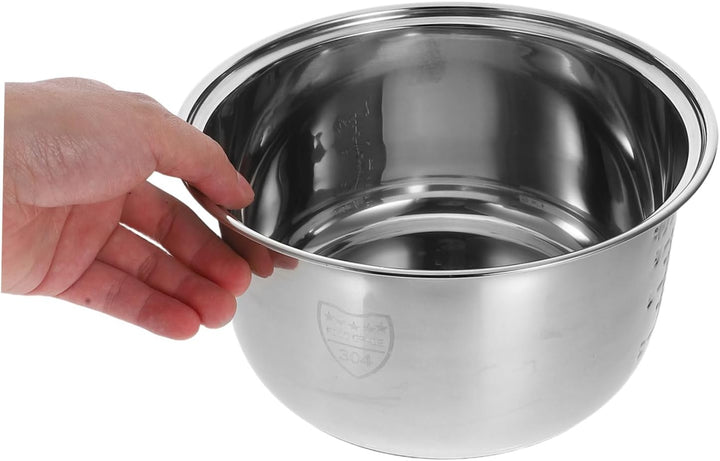 UPKOCH Innenkochtopf Aus Edelstahl 3 L Reiskocher-Innentopf Polierte Oberfläche Kochtopfeinsatz Wied