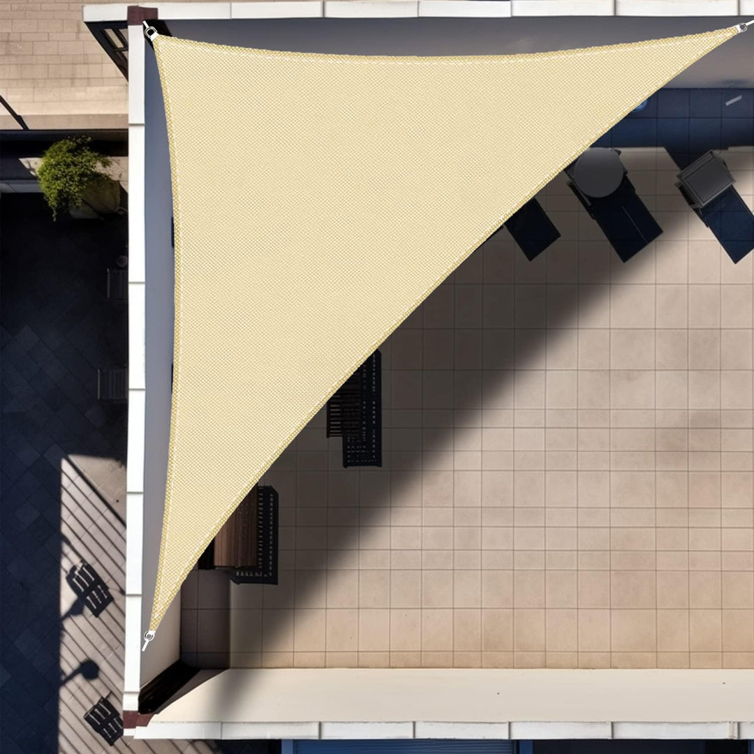 IOAOI Sonnensegel Dreieckig rechtwinklig 4m x 4m x 5.7m Markise 98% UV Schutz Wasserdicht Sonnensege