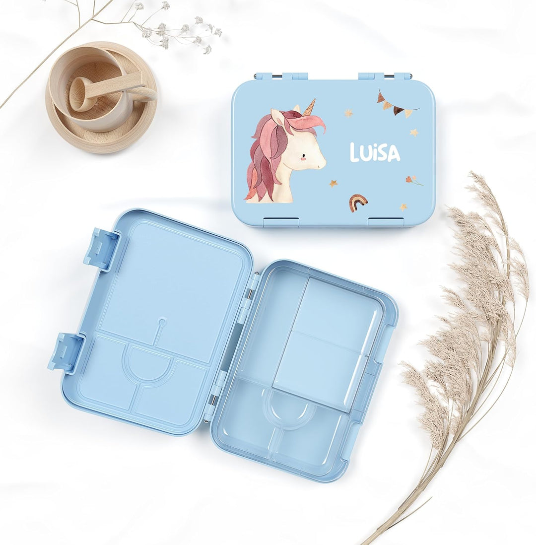 OT MB 2115 Personalisierte Kinder Brotdose mit Name - Lunchbox mit Fächern und Unterteilung - Gesche