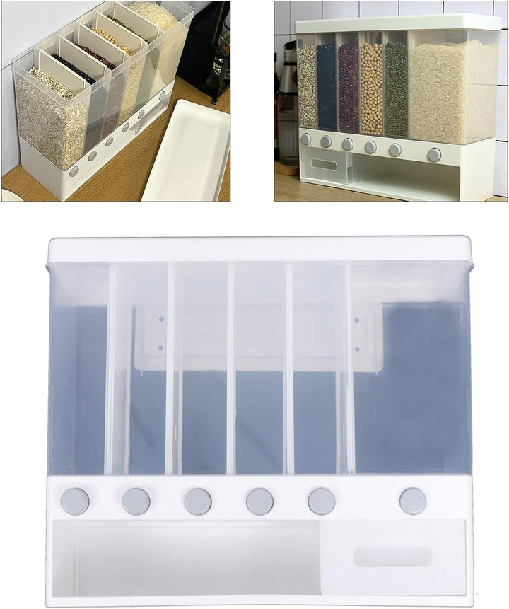 SHZICMY 6 In 1 Vorratsdosen Set Luftdicht Vorratsbehälter Plastik mit Deckel An der Wand Montierter