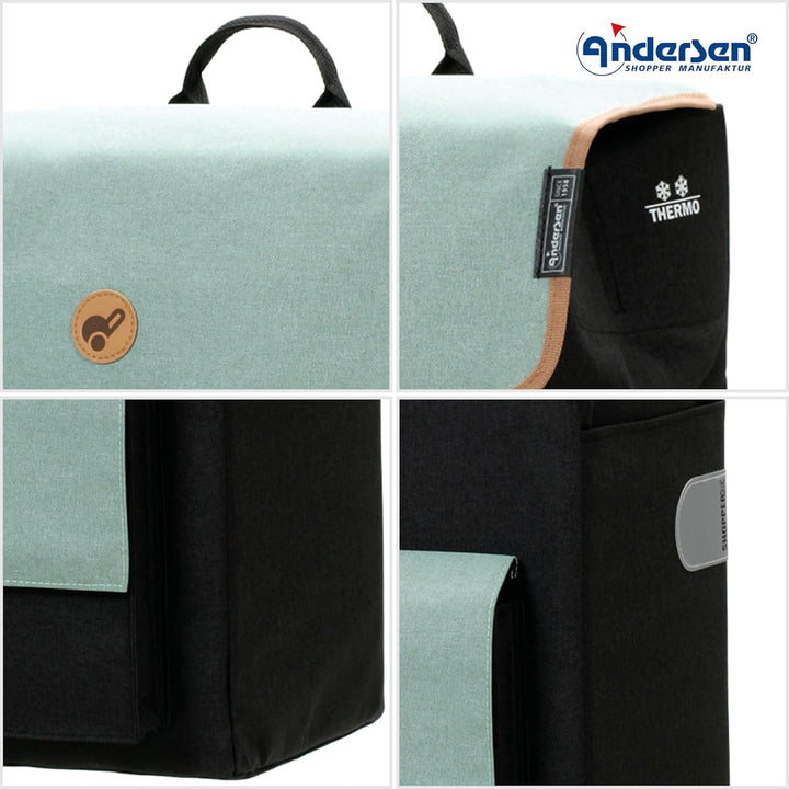 Andersen Einkaufstrolley - klappbar - 56 Liter - Treppensteiger - mit Kühlfach - belastbar 40 kg - S
