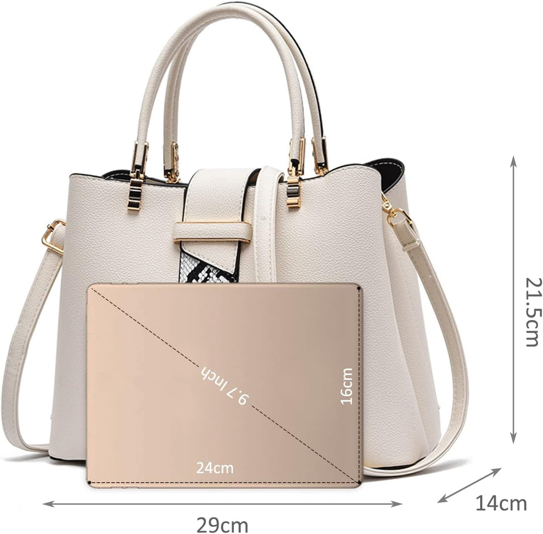 NICOLE & DORIS Frauen Tasche Designer Damen Handtasche Stilvolle Schultertasche Henkeltasche Mittelg