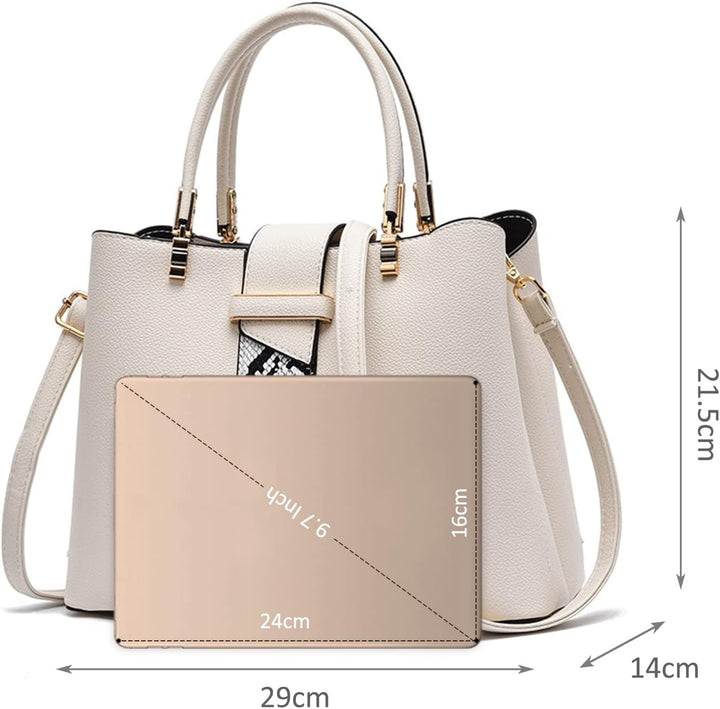 NICOLE & DORIS Frauen Tasche Designer Damen Handtasche Stilvolle Schultertasche Henkeltasche Mittelg