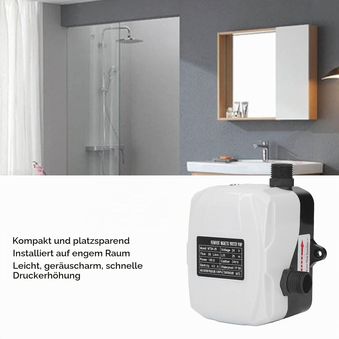 180W Druckerhöhungspumpe ABS Hauswasserdruckerhöhungspumpe für Küchenspüle Dusche DC24V EU-Stecker A