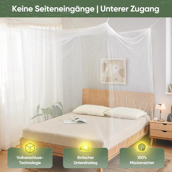 Sekey XXL Grosses Moskitonetz für Doppelbette kastenförmig Mesh Insektennetz für Innen und Aussen mi