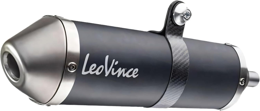 Auspuffanlage LeoVince Komplettanlage X-FIGHT Black Edition, Edelstahl schwarz für Beta RR 50 Enduro