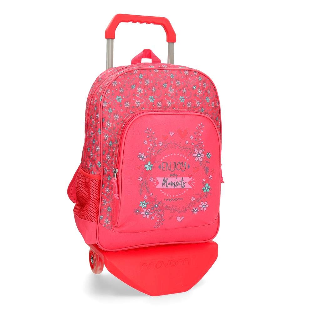 Movom Enjoy Rucksack mit Trolley Rosa 31x42x17,5 cms Polyester 16.93L Rucksack 42cm mit Trolley, Ruc