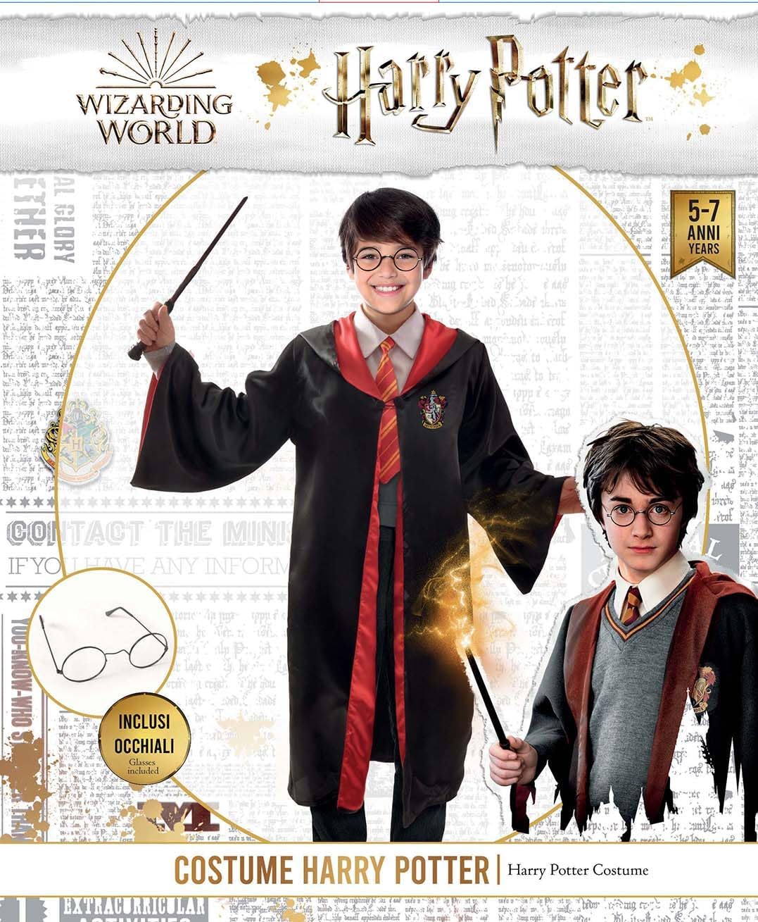 Ciao- Harry Potter/Hermione Kostüm Verkleidung Junge offiziell 7-9 Jahre Harry Potter, 7-9 Jahre Har