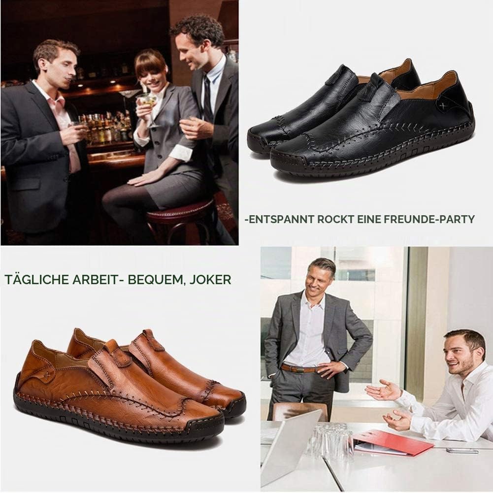 Asifn Herren Casual Leder Loafers Fahren Walking Schuhe Bequeme Slip-on Sneaker Formelle Oxford Penn