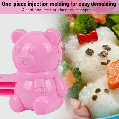 ODIWEN 4 Stück Reisball Formen, Reis Ball Moulds,Sushi Form,Onigiri Form,Reis Former,Bento Pressform