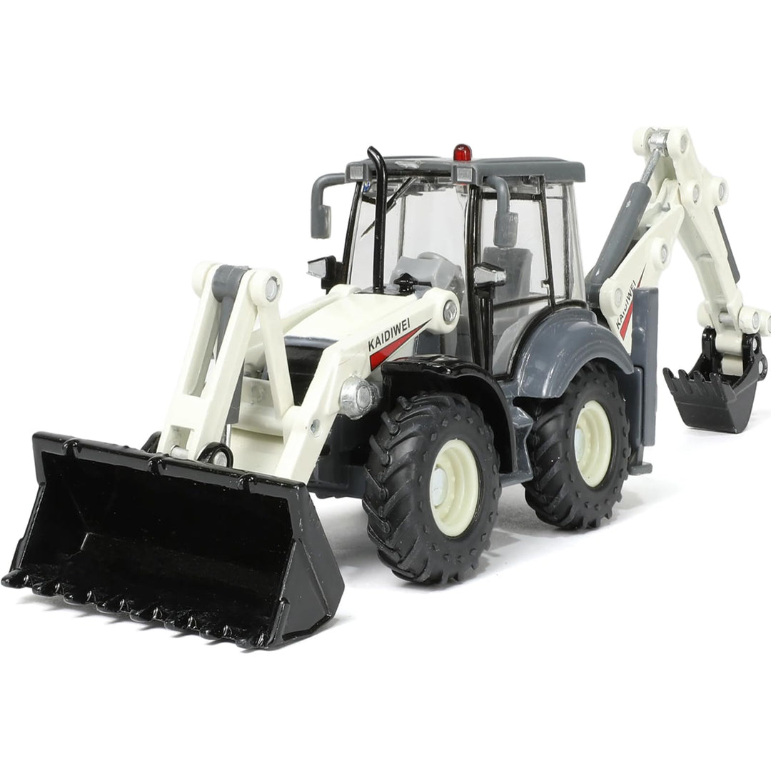 2-in-1 Bagger Spielzeug 1/50, 20cm Duplo Excavator und Frontlader Radlader Spielzeug, Minibagger Bau
