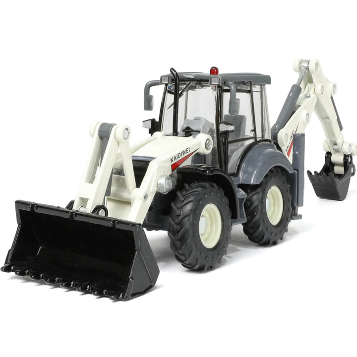 2-in-1 Bagger Spielzeug 1/50, 20cm Duplo Excavator und Frontlader Radlader Spielzeug, Minibagger Bau