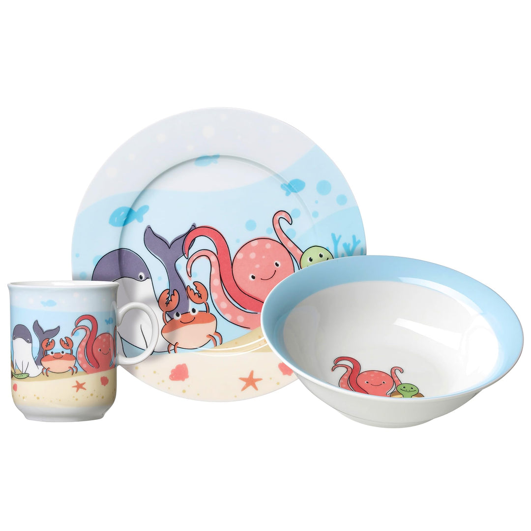 Ritzenhoff & Breker Kindergeschirr-Set Unterwasserwelt, 3-teilig