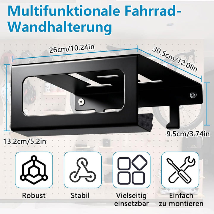 Fahrrad Wandhalterung, 3-in-1 Fahrrad Aufhängung Multifunktional