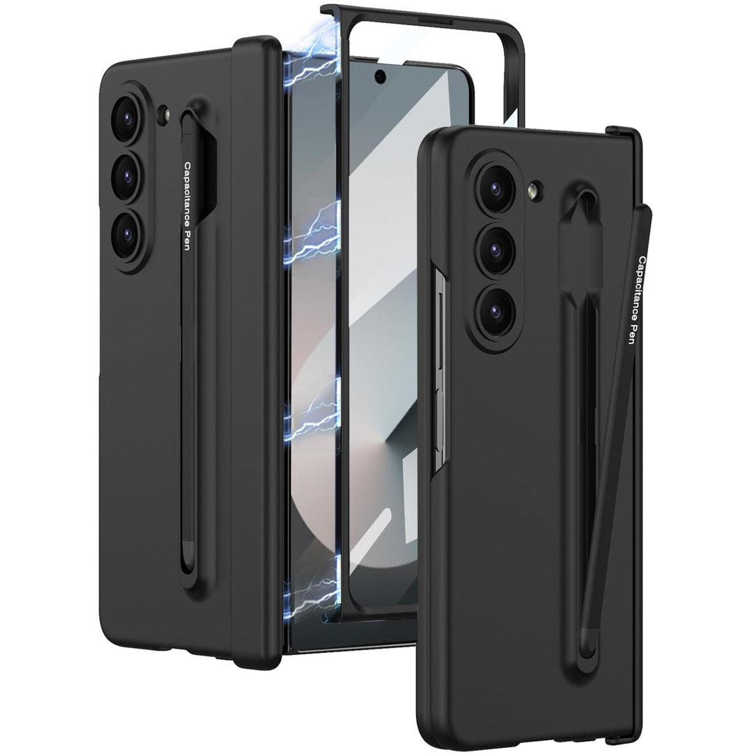 NINKI für Samsung Galaxy Z Fold 6 Handyhülle mit Slim S Pen Scharnier Schutz, Magnetische schützende