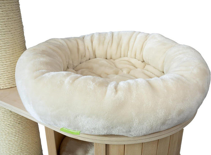 Kratzbaumland Klettbettchen passend für Natural Paradise und Woody Kratzbaum Ersatzteil (47 cm)(Crem