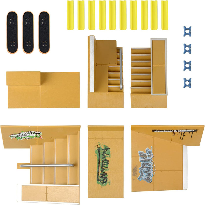 Wayin 8pcs Skatepark Kit Rampenteile Fingerboard Mini Finger Skateboard Griffbretter Ultimative, 8pc