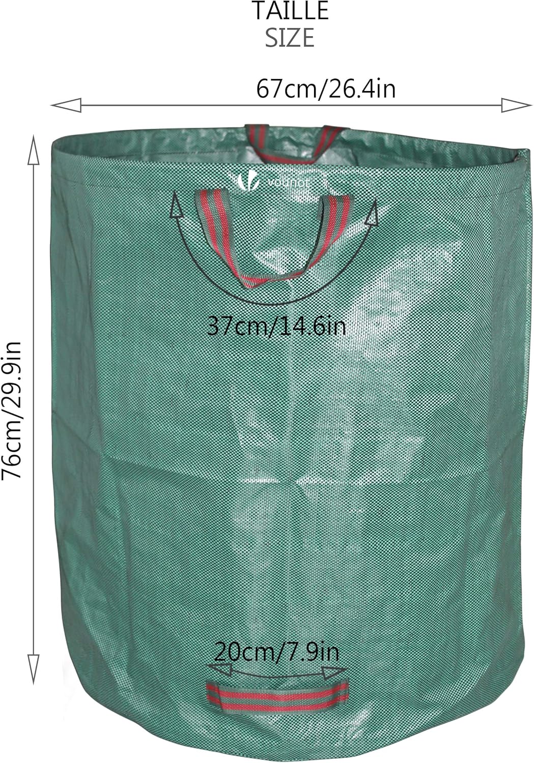 VOUNOT Gartenabfallsack 272 Liter, 6er Gartensäcke für Grünabfall, Selbststehend und Falt, Laubsack